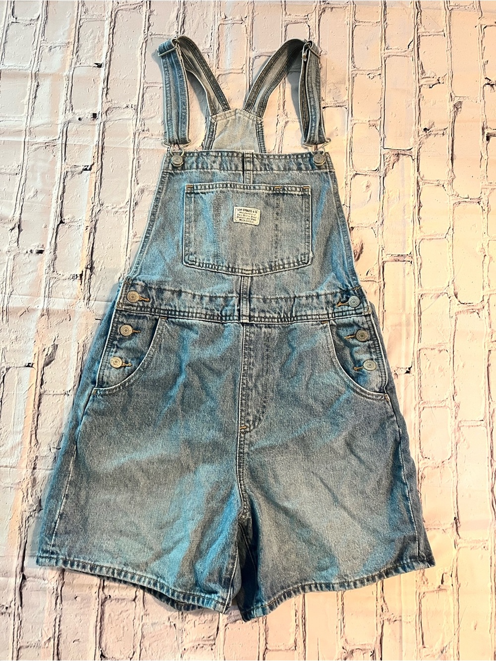 Levi’s Short Jean Bib Overalls